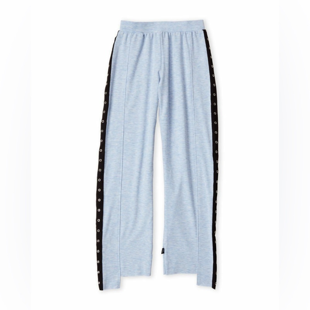 🆕 NWT Zara Terez Kids Heathered Blue Grommet Wide Leg Sweatpants Girls Sz Sm